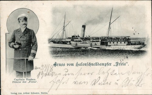 Gruss vom salonschnelldampfer - gruss,