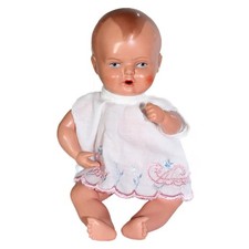 Alte SCHILDKRÖT Puppe 16 cm Puppenhaus Vintage Babypuppe, seltene Größe