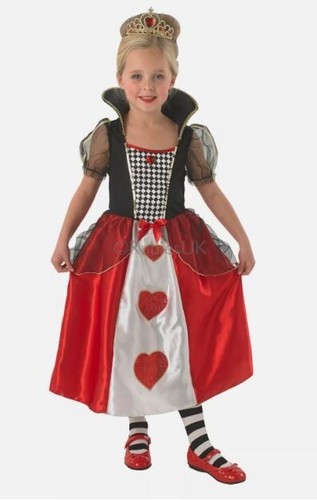 Kinderkostüm rote königin - kinderkostüm,