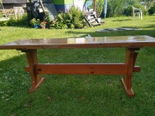 holzbank rustikal massiv,ohne Lehne,natur