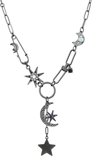 Lange gothic punk halskette - lange, gothic-punk-halskette