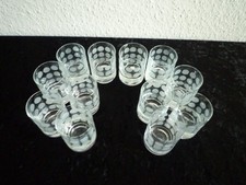 12 Schnapsgläser Ingrid Glas Polka Dots Punkte Glas Vintage