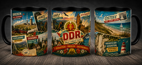 Ddr tasse schwarz - ddr,