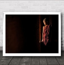 Inner Peace Mönch Gewand Umhang rot Buddhismus Buddhismus Zen Kloster Wandkunstdruck