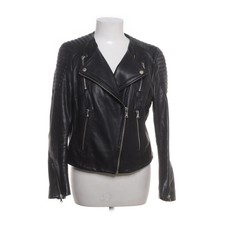 H&M, Bikerjacke, Damen, Größe: 40, Schwarz, Leder, Einfarbig, Lederimitat -EDA