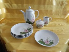 DDR Kernstück  Kahla Kaffeekanne,Sahnekännchen, Zuckerdose + 6 Teller