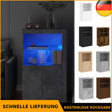 Beistellschrank mit LED-Leuchten Sideboard Kommode Schrank Holzwerkstoff vidaXL