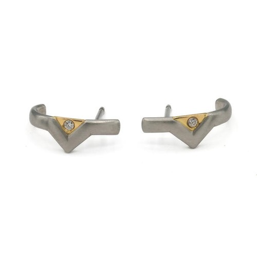 Paar ohrstecker mit - 1,