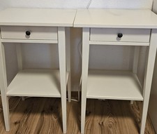 2x HEMNES Nachtschränkchen weiß, Nachttisch, Beistelltisch, Schlafzimmer