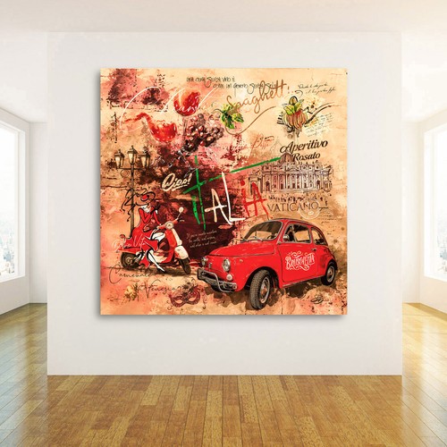 Acrylglas wandbild italien - acrylglas, pop