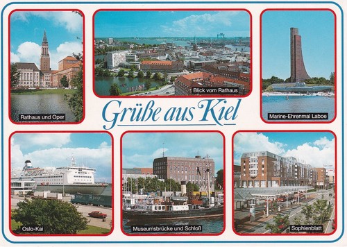 Postkarte kiel grüße - -, aus