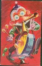 13813524 - Affe Tiere vermenschlicht Trommel Tute Maus Dirigent Wackelaugen aus