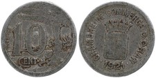 Frankreich - Francs Algerien Oran 10 Centimes 1921 - Chambre de Commerce