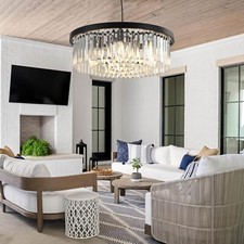 Modern Kronleuchter Kristall Leuchte Rund Kristall Hängellampe Lüster,Für Büro