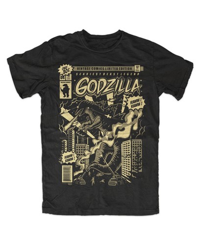 Godzilla comic shirt - godzilla, t-shirt