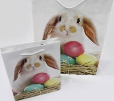 Geschenktüte Geschenktasche ECHTER OSTERHASE mit Ostereier Ostern  23x18x10cm