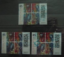 3 x Weihnachten Kirchenfenster BRD Deutschland 2024 Mi-Nr. 3868 sk gestempelt