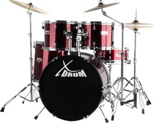 Komplettes drumset mit - komplettes,