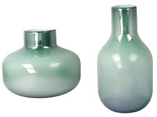 Goebel Vase Silver Stone Glas