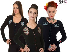 Banned Strickjacke Totenkopf