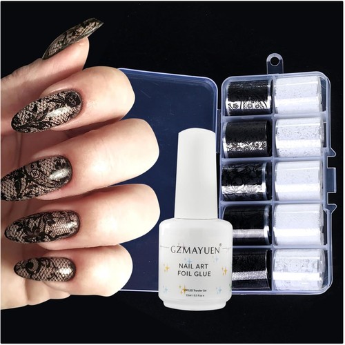 Nagel transferfolie set 15ml - transferfolie,