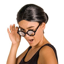 Perücke Oma grau Dutt Folat