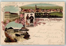 13487426 - 8860 Noerdlingen Schrannen Halle Trachtenpaar Ries Bahnhof 1898