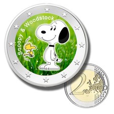 2 Euro Farbmünze "Snoopy" - 2 Euro coloured coin - bankfrisch