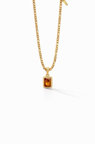Citrin halskette gold damen - citrin,