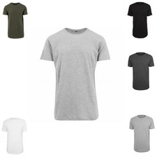 Build Your Brand Shaped Long Tee Herren T-Shirt Baumwolle lang
