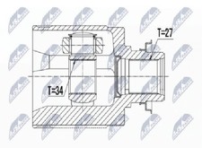 Original NTY Gelenksatz Antriebswelle NPW-HD-030 für Honda