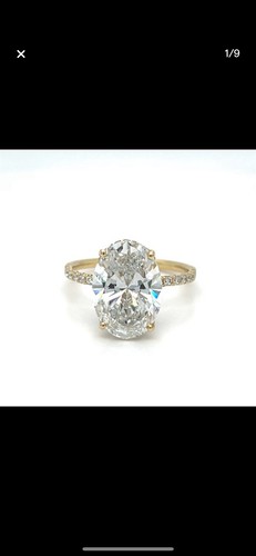 14ct goldring mit - 14ct., diamanten