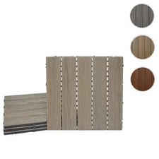 WPC Bodenfliese HWC-E19, Holzoptik Terrasse, 3D-Struktur linear