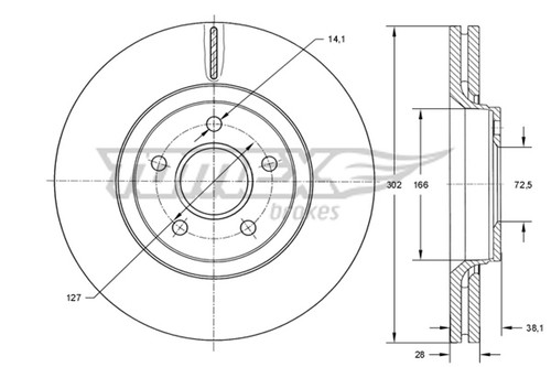 Tomex brakes bremsscheibe - tomex,