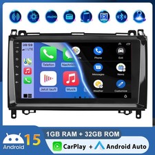 Für Mercedes-Benz A/B Klasse W169 W245 GPS NAVI RDS Carplay Android 15 Autoradio