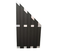 Solider WPC Sichtschutz Zaun Abschlusselement Schrägelement anthrazit 90 X 180cm
