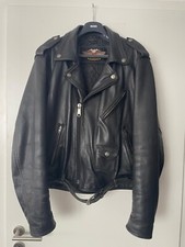 Harley Davidson Men's Embossed Screamin Eagle Biker Black Leather Jacket M L /50