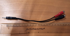 Audio Kabel Adapter Klinkenstecker Klinke 3,5mm auf 2x Cinch Buchse 0,2 m stereo