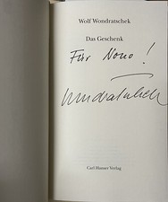 Wolf Wondratschek Das Geschenk, Wolf Wondratschek, Wolf Wondratschek signiert