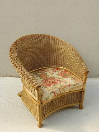 Vintage rattansessel mit - vintage,