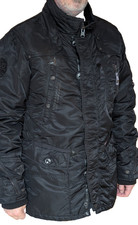 Khujo Winterjacke Herren Bjarne Gr. L schwarz ohne Kapuze