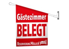 Werbefahne GÄSTEZIMMER BELEGT