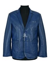 Herren Leder BLAZER blau 100 %