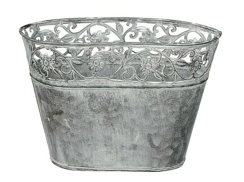 Metall blumentopf oval - blumentopf,