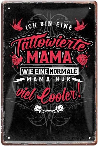 Blechschild lustiger tattoo - lustiger,