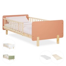 Kinderbett 90x200 Holz Lattenrost Rausfallschutz Gitter Einzelbett Homestyle4u