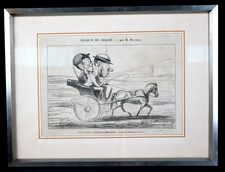 Lithographie aus Croquis de Chasse, von Honore´ Daumier