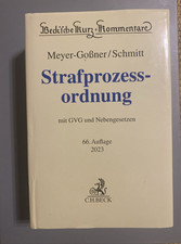 Meyer-Goßner / Schmitt – Strafprozessordnung StPO 66. Auflage 2023 | C.H. Beck