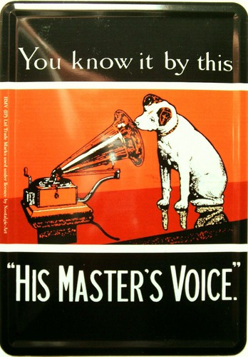 Blechschild his master s - his, master`s