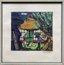 Farbholzschnitt ahrenshoop - farbholzschnitt,
